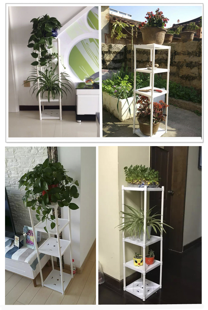 Kệ hoa nhiều tầng trong nhà ban công đặc biệt kệ phòng khách không gian sàn đứng màu xanh lá cây chậu hoa giá đơn giản - Kệ tủ sách đẹp
