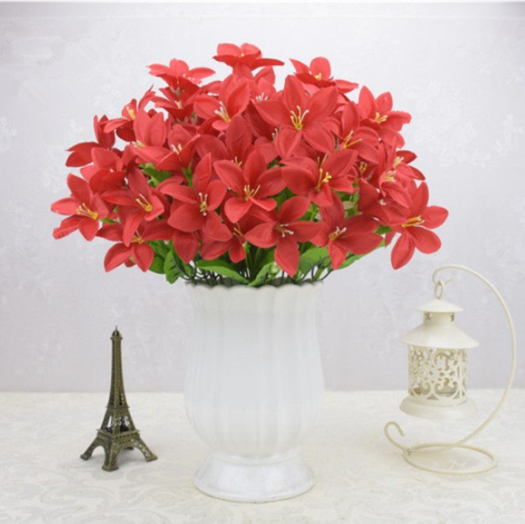 仿真花束裝飾假花塑料絹花戶外工程花壇花箱隔斷佈置花學校園藝花