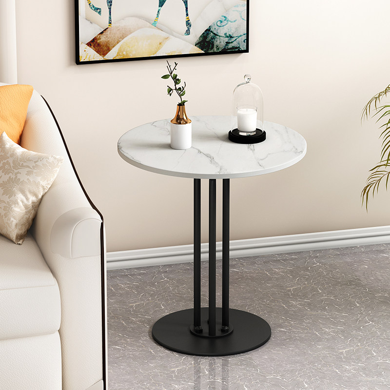 Light luxury corner rock board side a few living room sofa side table balcony round table bedside cabinet creative simple Nordic small coffee table