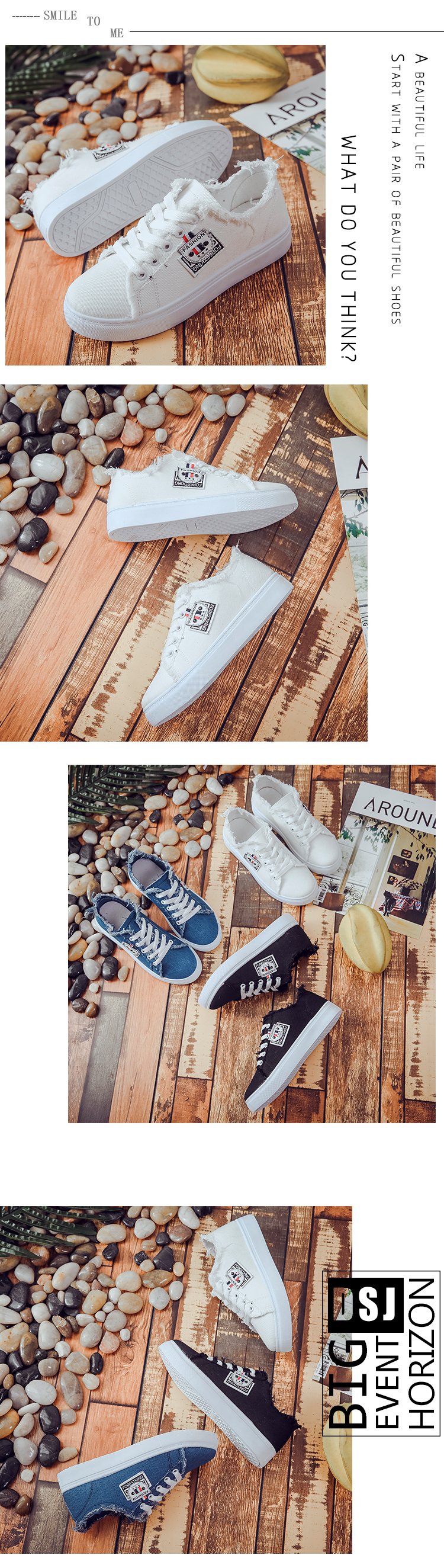 Ins giày vải nữ siêu lửa chic giày của phụ nữ mùa xuân giày phẳng sneakers casual hoang dã giày trắng sinh viên Hàn Quốc phiên bản