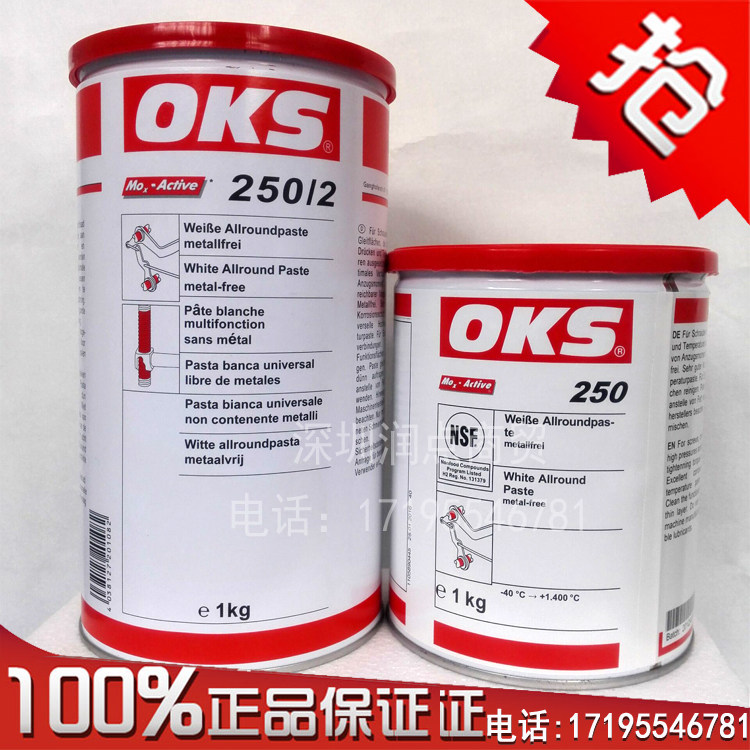 Germany OKS 250 2 grease 250 high temperature white oil screws High temperature anti-stuck paste grease 1kg