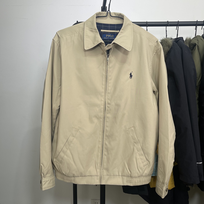 Polo Ralph Lauren Men's Jacket Harrington Zipper Coat with Pure Cotton Lining Polo Ralph Lauren Men's Jacket Harrington Zipper Coat with Pure Cotton Lining