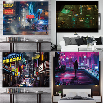 Dormitory wall cloth ins rental transformation background cloth hanging cloth night tide brand personality simple style tapestry rental tapestry