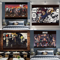  One piece anime background cloth ins hanging cloth background wall Dormitory transformation bedside wall Bedroom wall cloth tapestry
