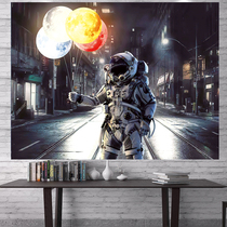 Tide brand astronaut background cloth ins hanging cloth Room dormitory bedside decoration wall cloth Tide brand personality simple tapestry