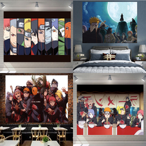 Naruto Shippuden background cloth ins wind hanging cloth wall cloth background wall bedside layout wall bedroom canvas