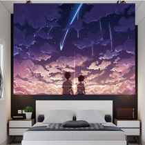  Dormitory wall cloth ins rental house transformation background hanging cloth Planet night view tide brand personality simple style tapestry