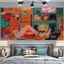  (For dormitories)Girl background cloth hanging cloth upper and lower bunk special dormitory bedroom wall cloth renovation decoration