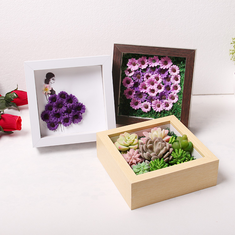 Immortal flower dried flower photo frame diy butterfly insect specimen frame thickened picture frame three-dimensional frame crafts hollow creative