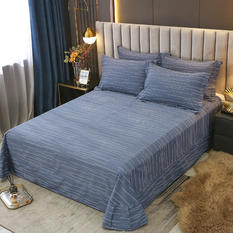 Whole cotton thickened mill wool sheet Single piece set for enlarged tatami bed rice bed pure cotton single double quilt with single three pieces