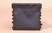 Original black earphone bag steel piece Puskin bag slingshot leather bag earphone storage box storage bag