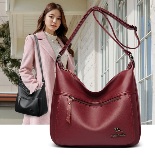 Кожаная сумка через плечо для матери и ребенка, сумка на одно плечо, из натуральной кожи