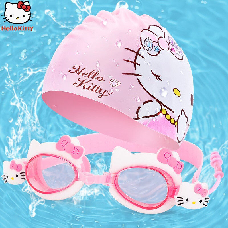 Kitty Goggles Hello kitty children's swimming goggles 🌟 : hd waterproof anti-fog, a ...
