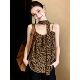 2026 New Heavy Industry Leopard Print Ribbon Camisole