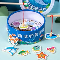 Деревянная магнитная игрушка для рыбалки для мальчиков и девочек, раннее развитие, подарок на день рождения