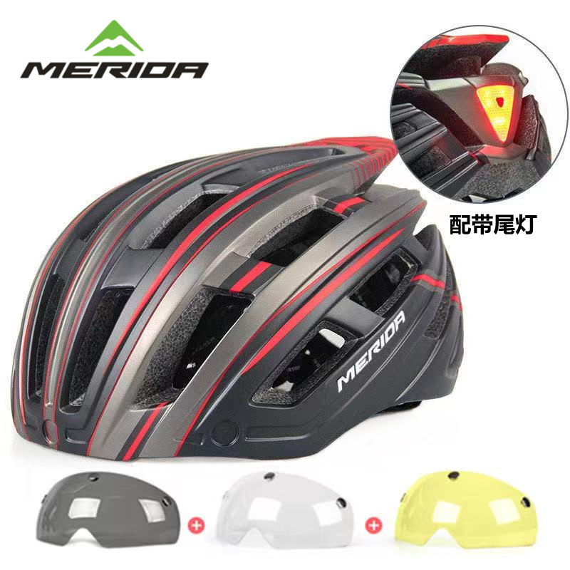 Merida Goggles Integrated Mountain Bike Cycling Helmet Hat Men's and Women's Safety Helmet Road Cycling Equipment