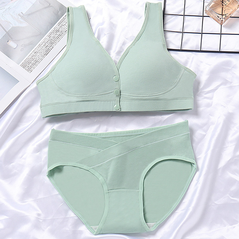 Pregnant Woman Underwear Briefs Suit Pure Cotton Pregnancy Early Pregnancy Mid Stage No Steel Ring Postnatal Breastfeeding Bra