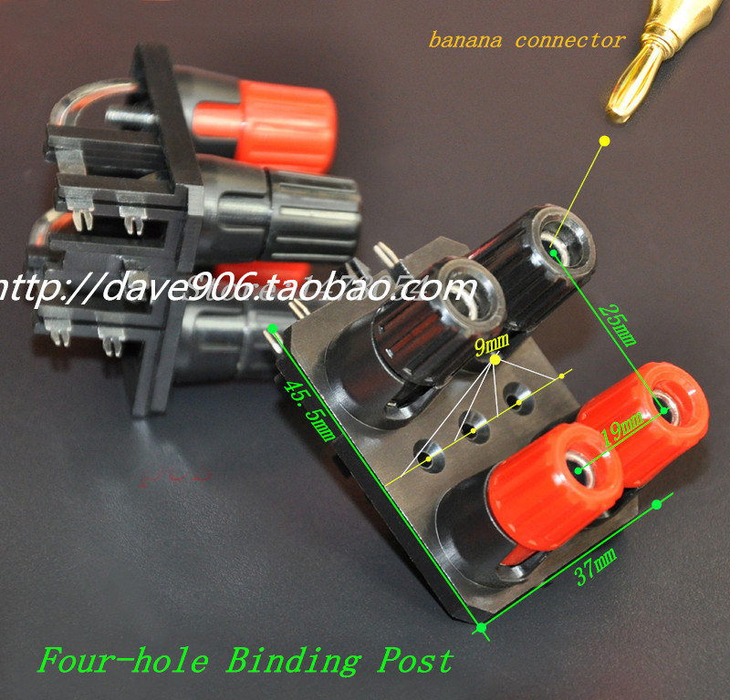 WP4-10A large four audio wiring post sound power amplifier wiring post copper feet