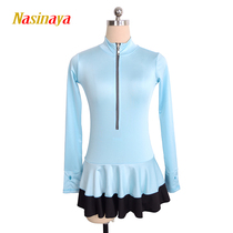 Forno 21 color custom childrens adult figure skating suit top with short skirt one-piece jacket training suit nylon