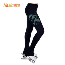 Forno Nasinaya 7 color professional childrens adult figure skating pants training suit plus velvet warm dolphin hot drill 3