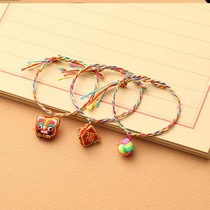 End of the Dragon Boat Festival V Colorful Rope Bracelet Small Zongzi Diy Thread Children Adornment Safe Hand Rope Woven Rope Finished Goods Transfer