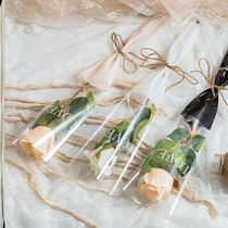 Full Star Flower Bouquet Stall with Wind Transparent Flowers Bag 2021 New Rose Small Bouquet Store Bag