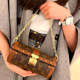 Hong Kong 2024 new leather women's bag lv23 presbyopic Papillon cylindrical bag big-name single shoulder crossbody chain small bag