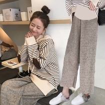Pregnant women pants autumn fashion wear Net red autumn and winter clothes hot mother age reduction leggings two-piece spring and autumn suit