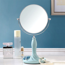 European HD makeup mirror desktop mirror children desktop vanity mirror double-sided round mirror Beauty Mirror Princess Mirror zoom