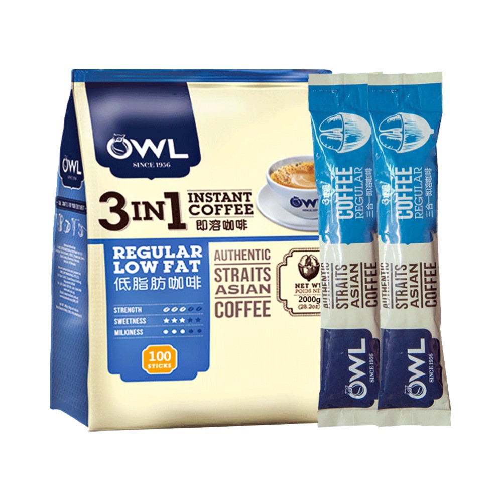 Singapore Owl Owl 3 In 1 Instant Coffee Powder 86 Kcal Per 100