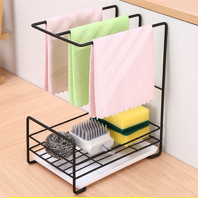 Rag Hanging Rack Subkitchen Supplies Large Full Drain Pool Containing Towels Dishwashing Sink Vegetable Basin Wall-mounted Objects deity