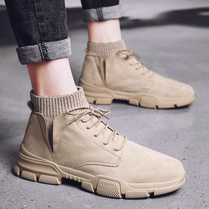 Boomer Martin Boots Man 2022 Spring Autumn Season New High Cylinder Shoes Inron Wind Men Snowy Boots Socks Mouth Tooling Boots