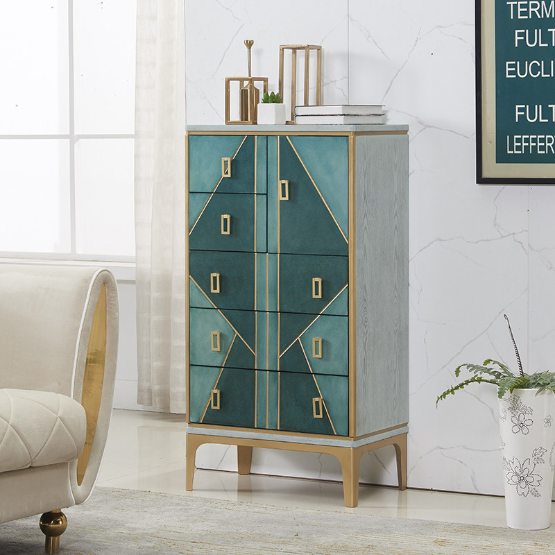 Five-drawer cabinet modern light luxury simple multi-functional large-capacity living room side cabinet decoration bedroom storage porch entrance home