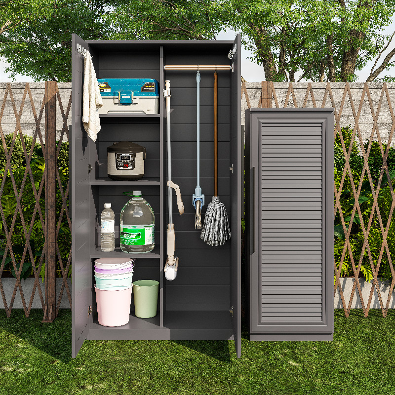 Full aluminium alloy cleaning sanitary cleaning cabinet balcony mop sweeping with tool storage containing cabinet outdoor sunscreen waterproof-Taobao