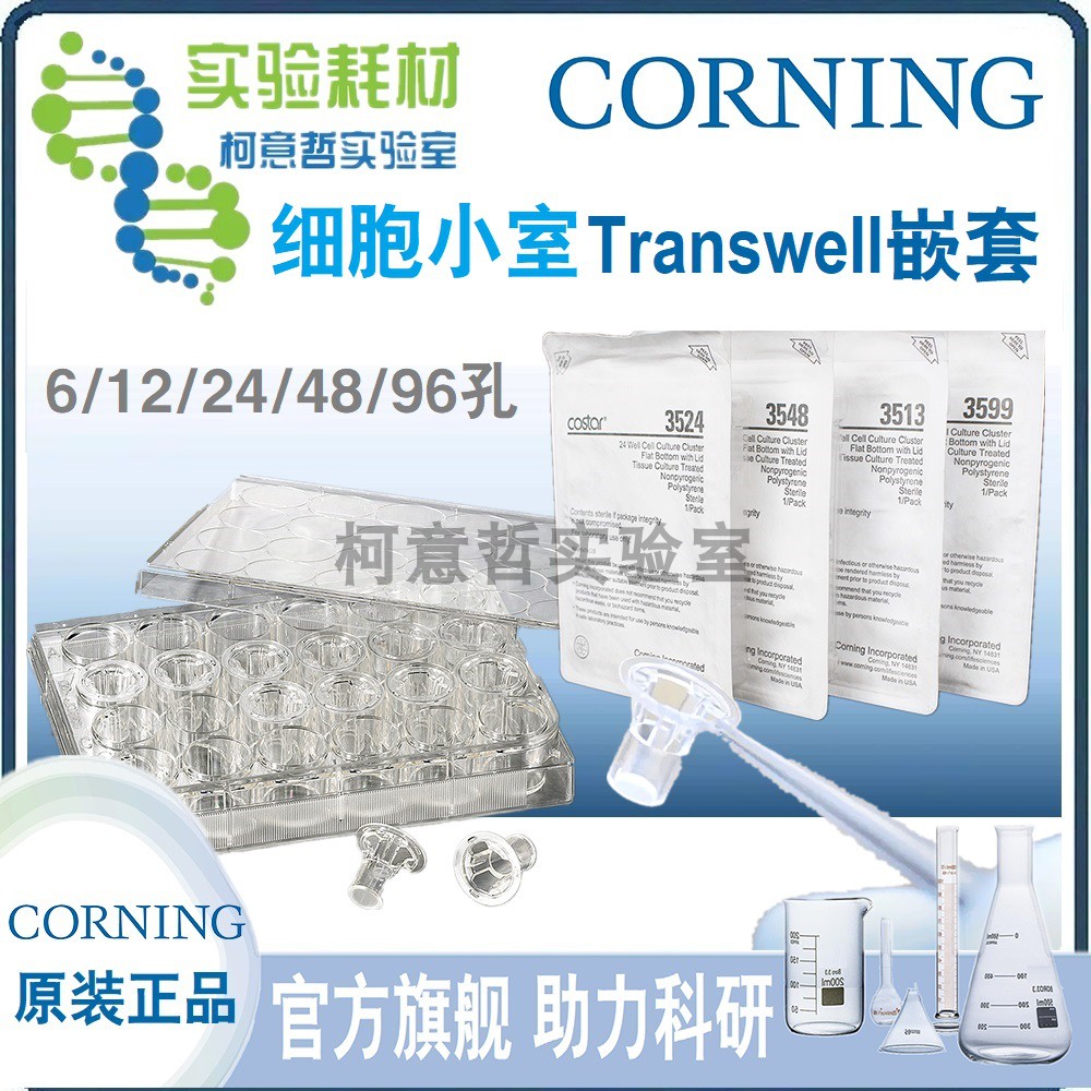 [Corning康宁]12孔细胞小室transwell 0.4um3.0um 3401 3402 3460