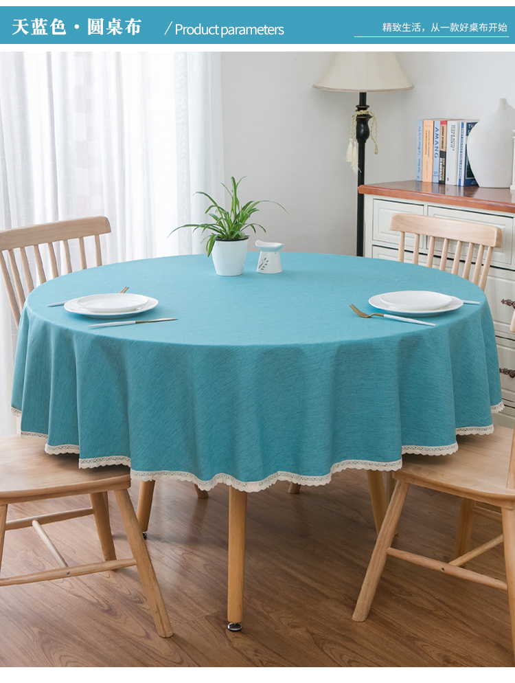 Bàn tròn Bắc Âu vải cotton và vải lanh nhỏ hộ gia đình tươi màu rắn bảng vải tròn bàn vải cà phê bàn ​​tròn nhỏ khăn trải bàn - Khăn trải bàn khăn trải bàn sofa