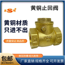 Suming thickened horizontal all-copper check valve water pipe anti-turn valve 20 stopover water pump valve 4 points 6 points 1 inch