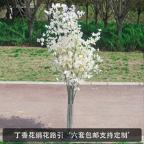 Wedding props lilac flower Road lead finished road guide style lifting complete set of road guide activities opening flower stand flower basket