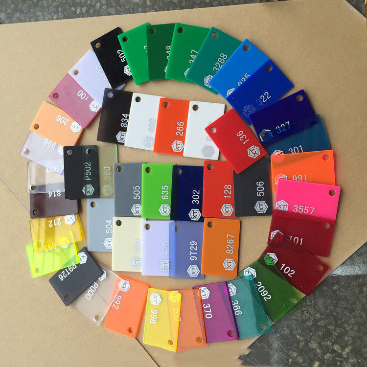 Acrylic colour acrylic plate organic glass plate light transmission frosted machining customized mirror thermal bending punch