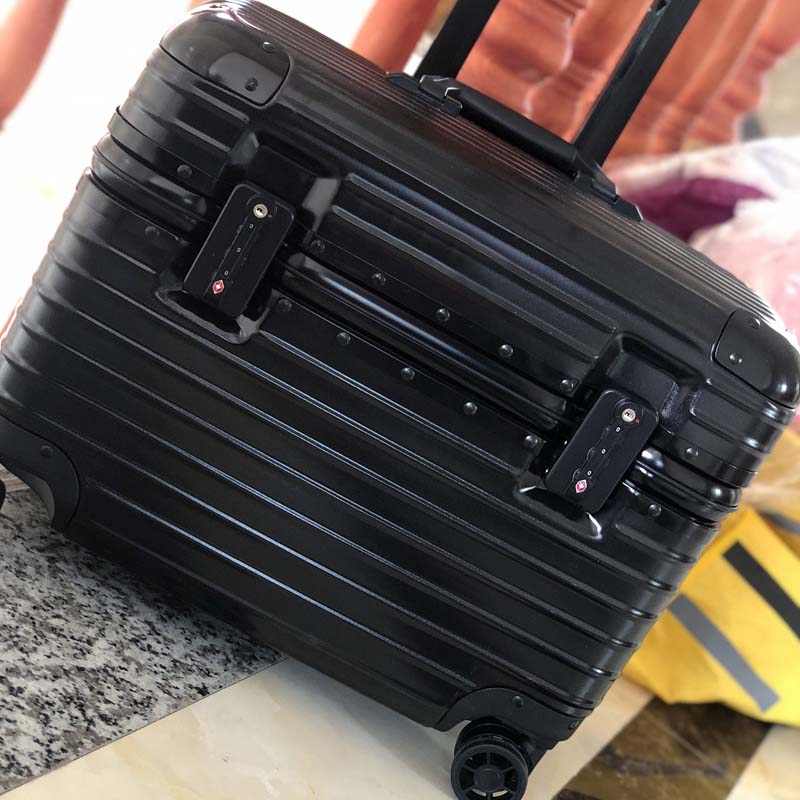 Mini-pilot small suitcase male aluminum frame light boarding suitcase mute universal wheel password Lalever box woman