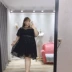 Cô nàng béo và mập cổ tích Yingying kích thước lớn của phụ nữ mùa hè Cô gái béo ren khâu khí chất quý cô là chiếc váy mỏng - váy đầm
