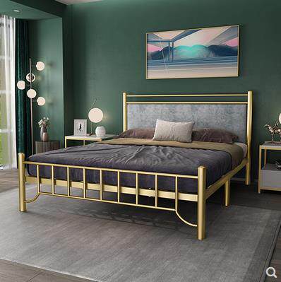 Nordic Iron Bed Double Bed 1 8 m Golden Princess Bed Massachusetts Bed Simple Modern Iron Bed Single Bed