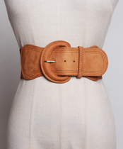 Belted Women wide trim with skirt coat belt dress waist elastic fashion versatile black red waist seal