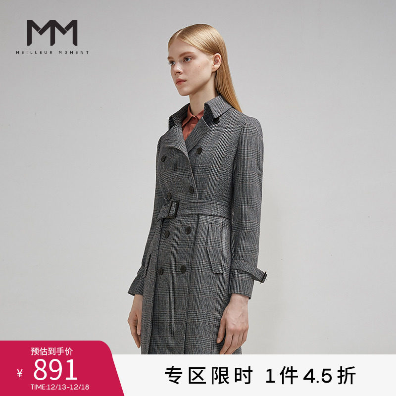 MM Maimen 2022 spring and autumn new coat mid-length small windbreaker women 5999260361Q