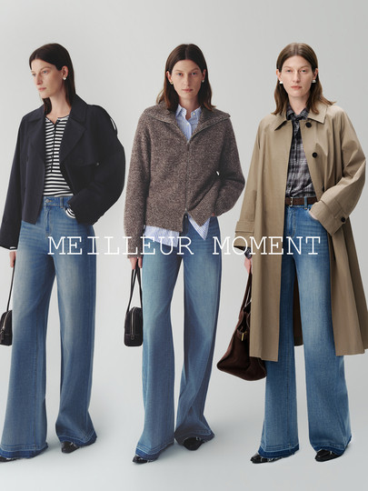 MM Mai Meng/Four Seasons B Vorbereitung Leichte Retro-Dekonstruktion Split Raw Edge Straight Jeans Einkaufszentrum Gleicher Stil 26 Frühling