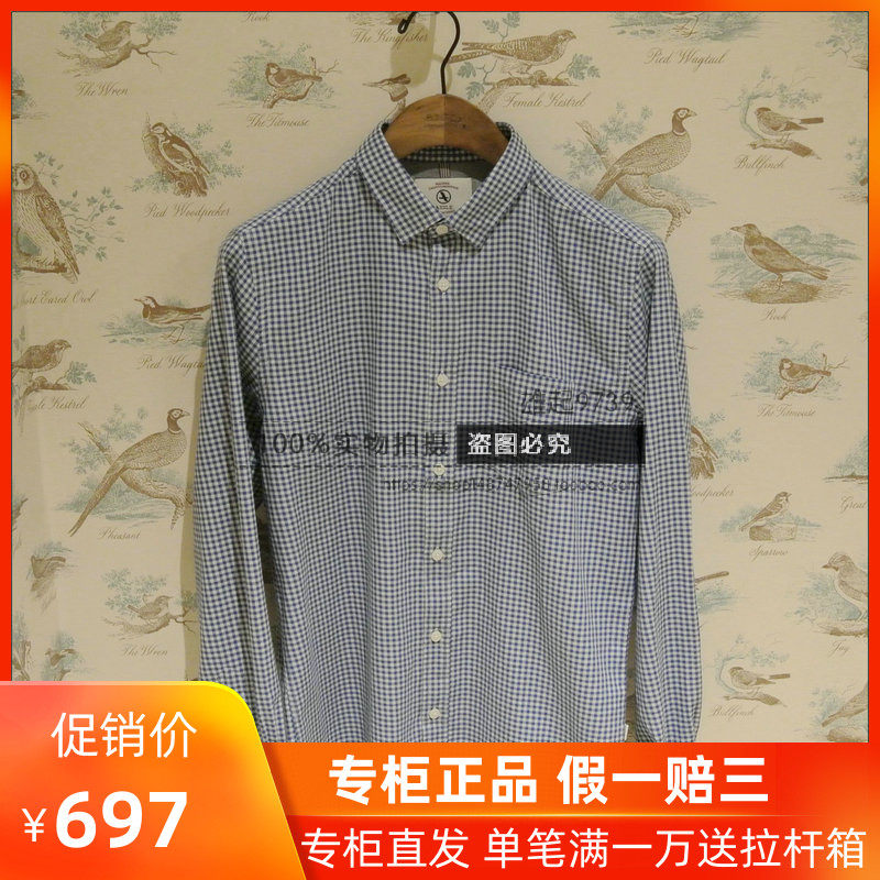 19 Autumn and winter France AIGLE Aigo men's casual slim version check shirt I9451 I9452 I9453