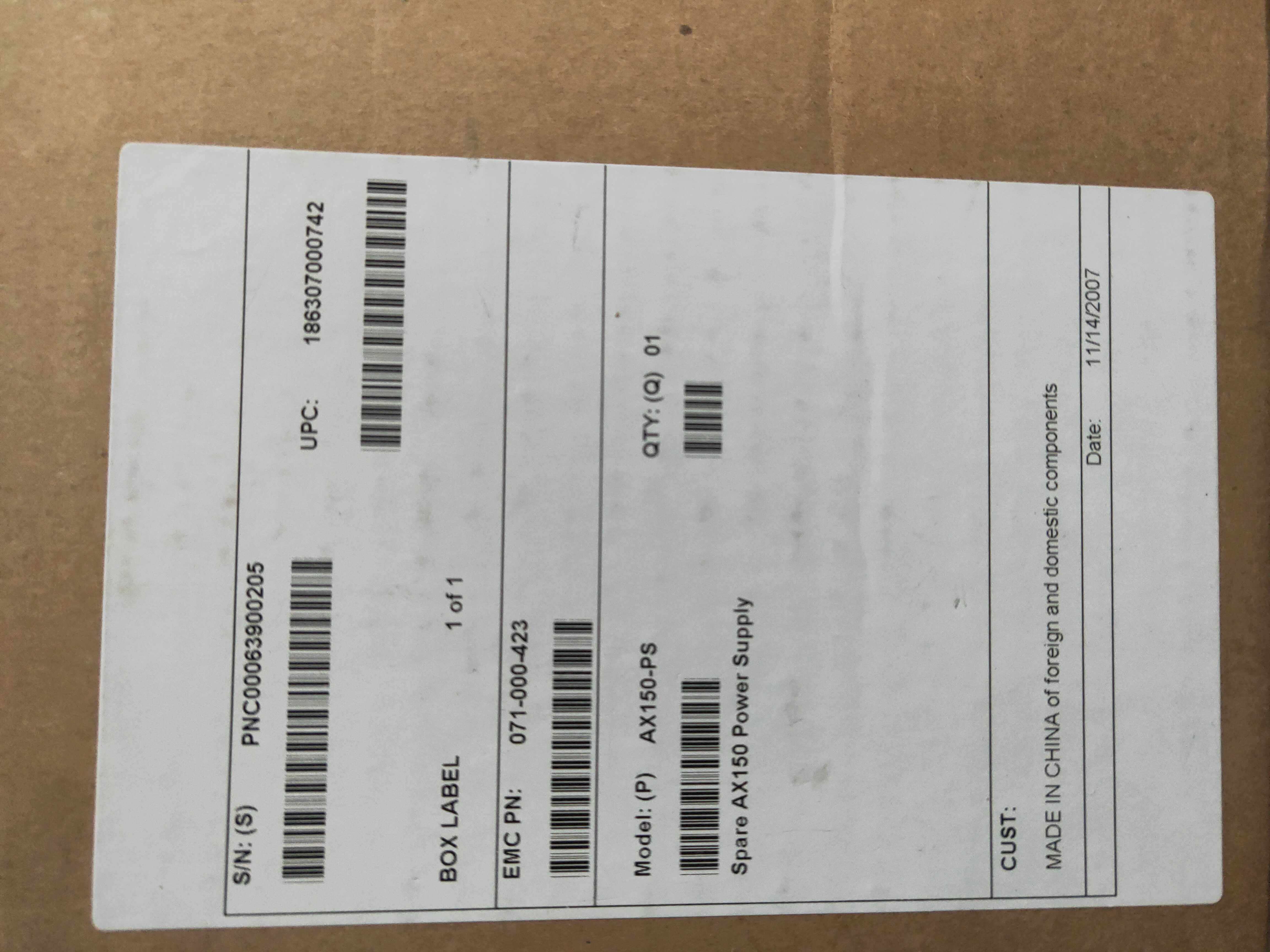 EMC 350W PSU FOR AX150I 071-000-423 SPAEMCM-01