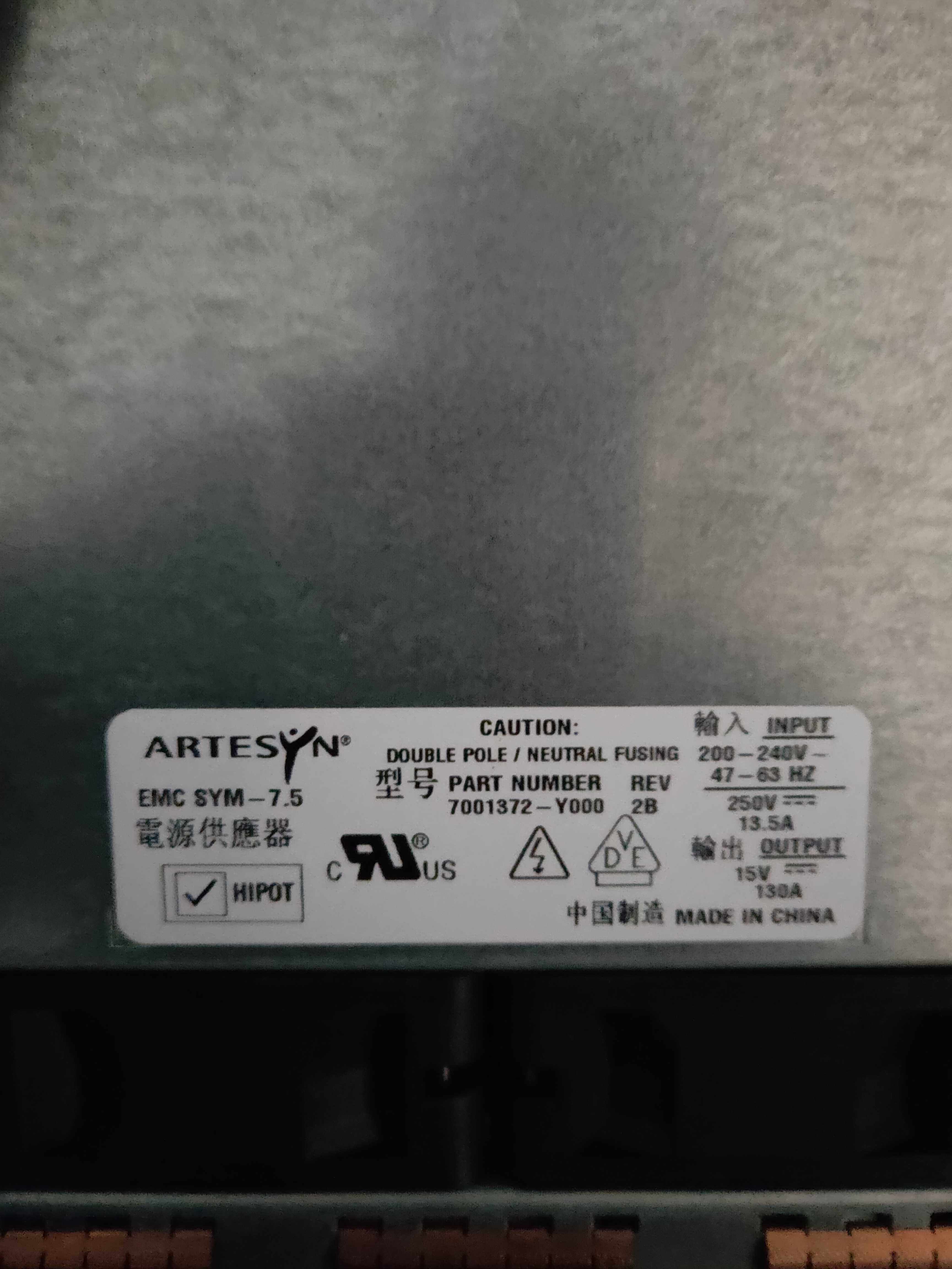 EMC 071-000-493 DMX3 1800W 1800W supply 071-000-326 Spot tested well