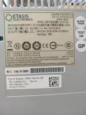 Quantum quentscalar i40 QFAP-150 tape library power supply 3-05241-01 power supply