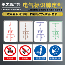 Customized simulation sign one-time simulation diagram high and low voltage simulation line UV printing logo 10KV simulation acrylic sign